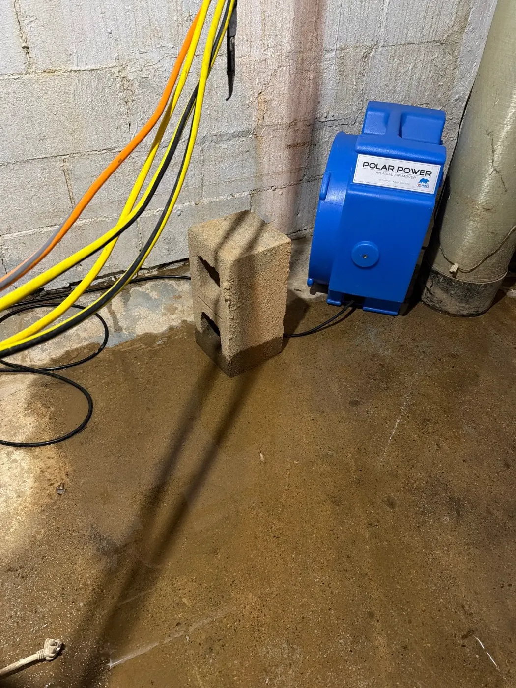 Basement water extraction in Forest Hills Indiana home